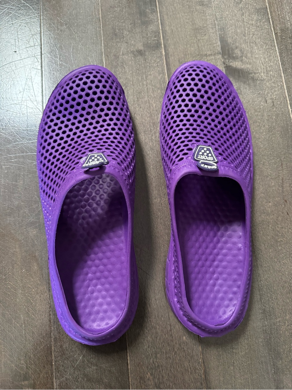 New! Purple Mesh Clogs Size 45